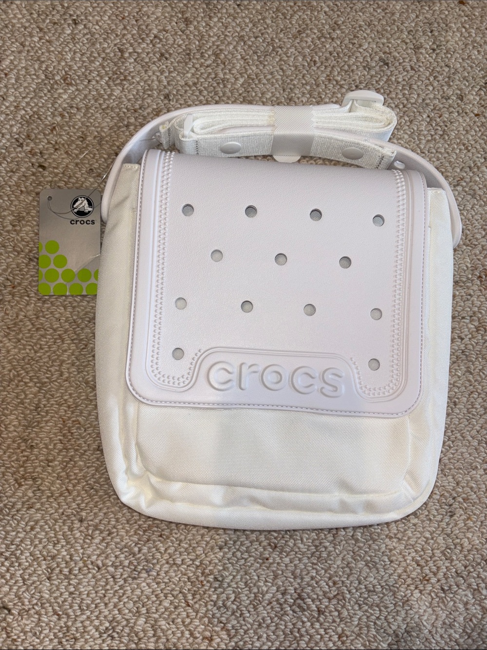 Crocs White Classic Crossbody Bag